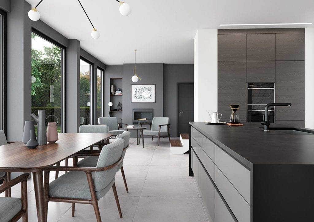 Modern Grey Gloss Kitchen | Grappenhall Kitchen Company