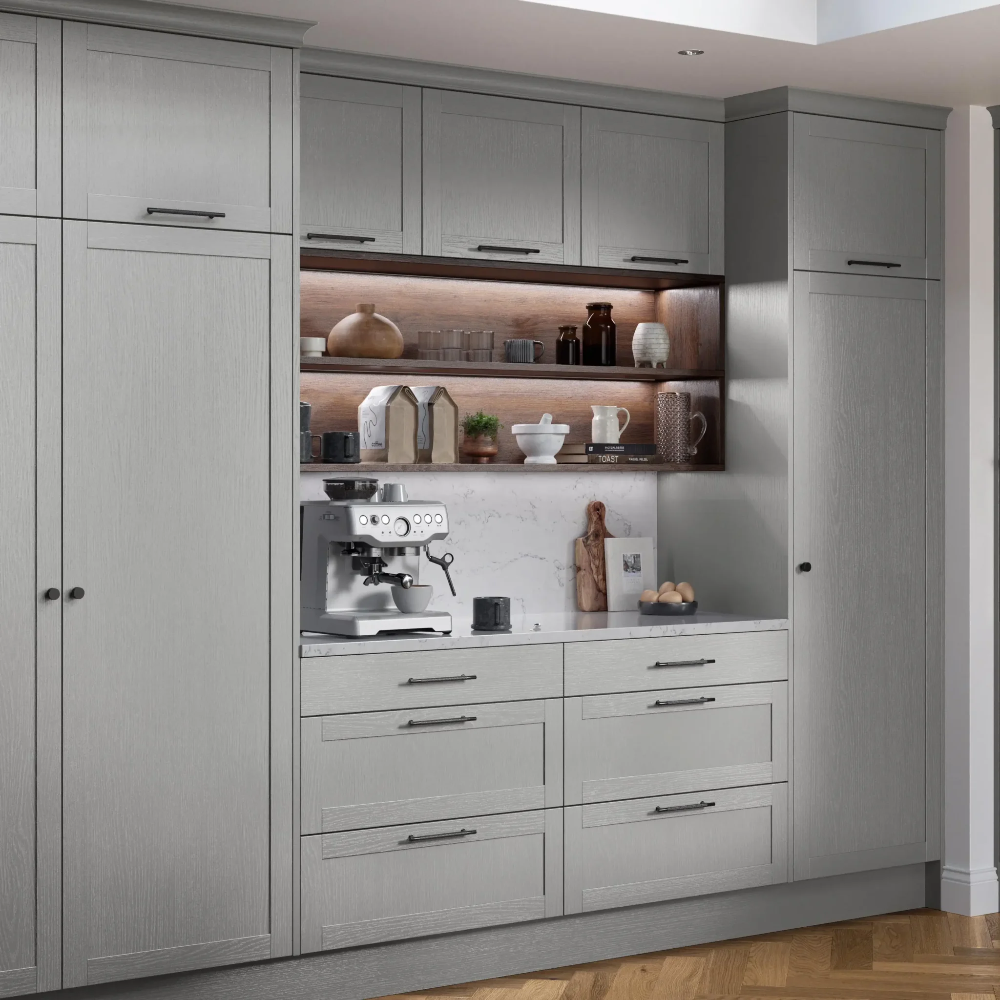 harlem kitchen legno light grey cameo