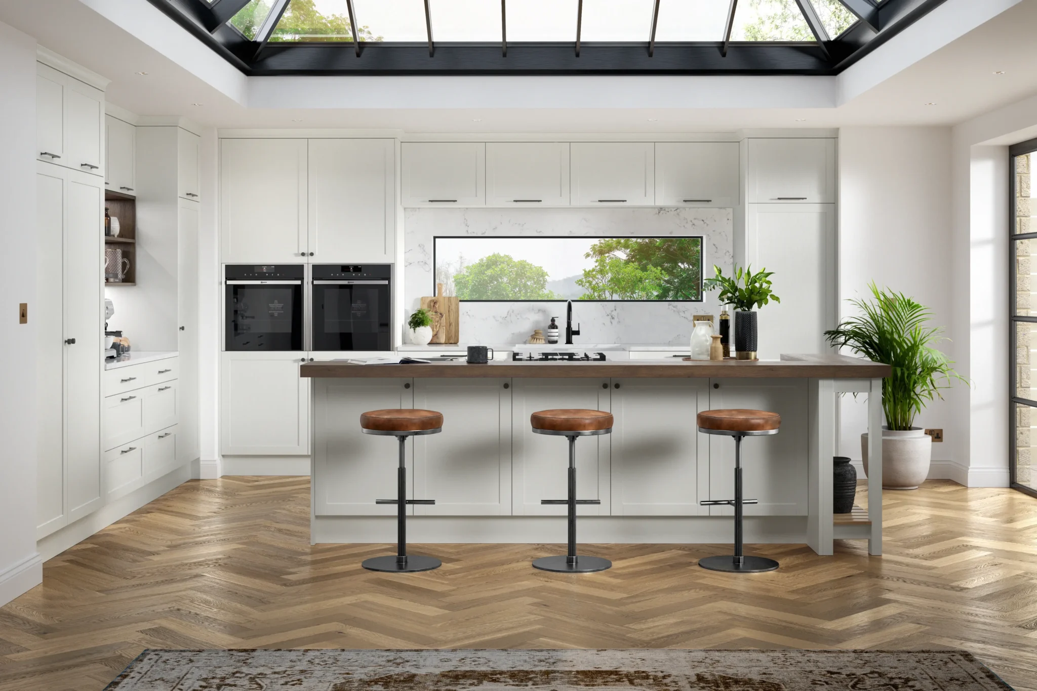 harlem kitchen legno white grey